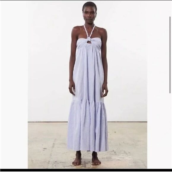 Mara Hoffman Swim Basilia Halter Maxi Dress Coverup in Lavender Sz XS - Picture 2 of 12